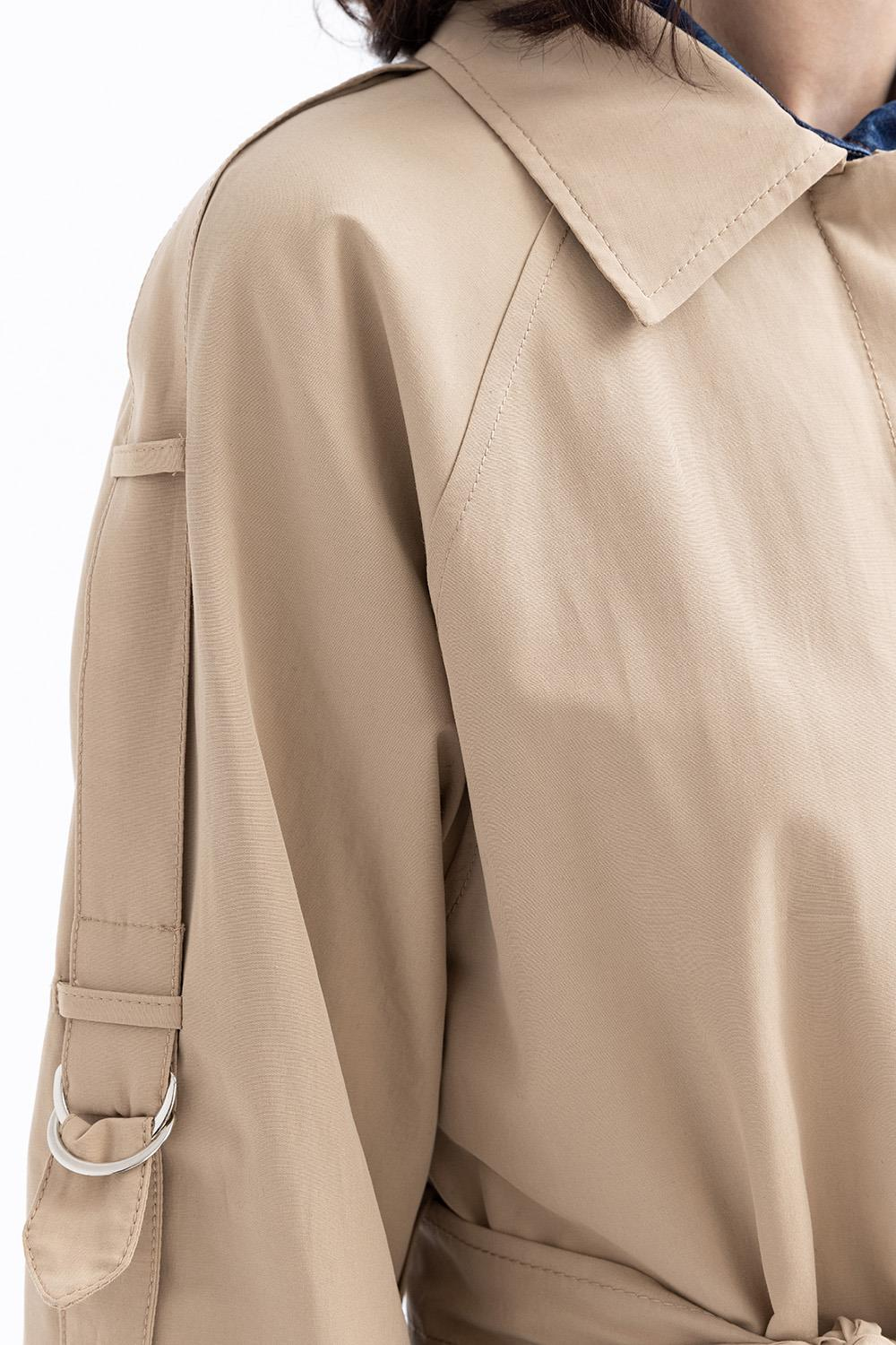 Bej-Cepli Apoletli Trençkot