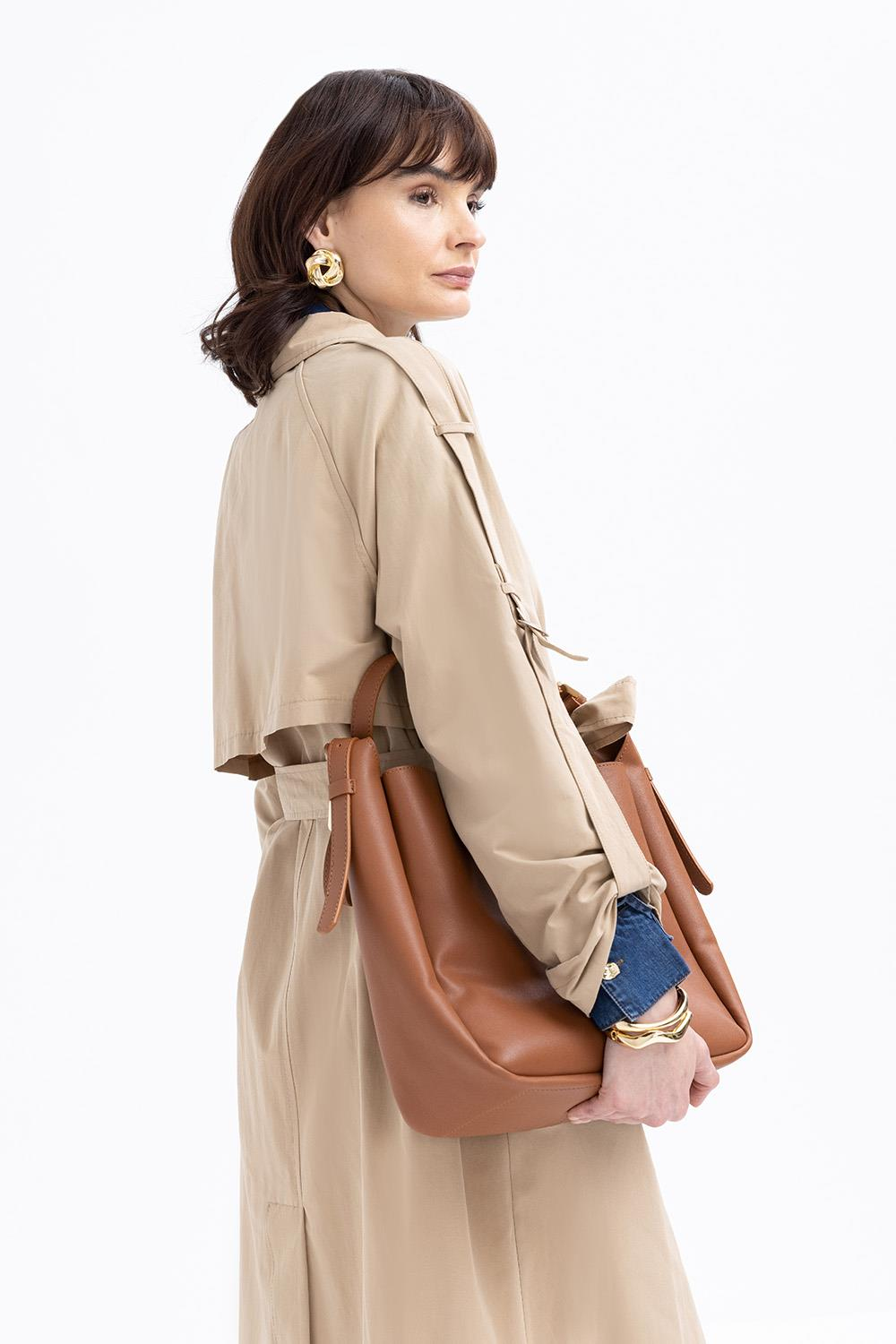 Bej-Cepli Apoletli Trençkot