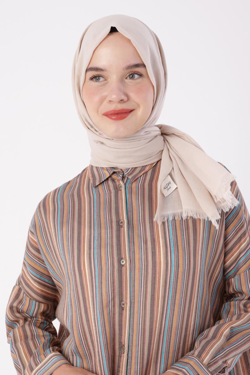 Bej-Naturel Pamuk Şal