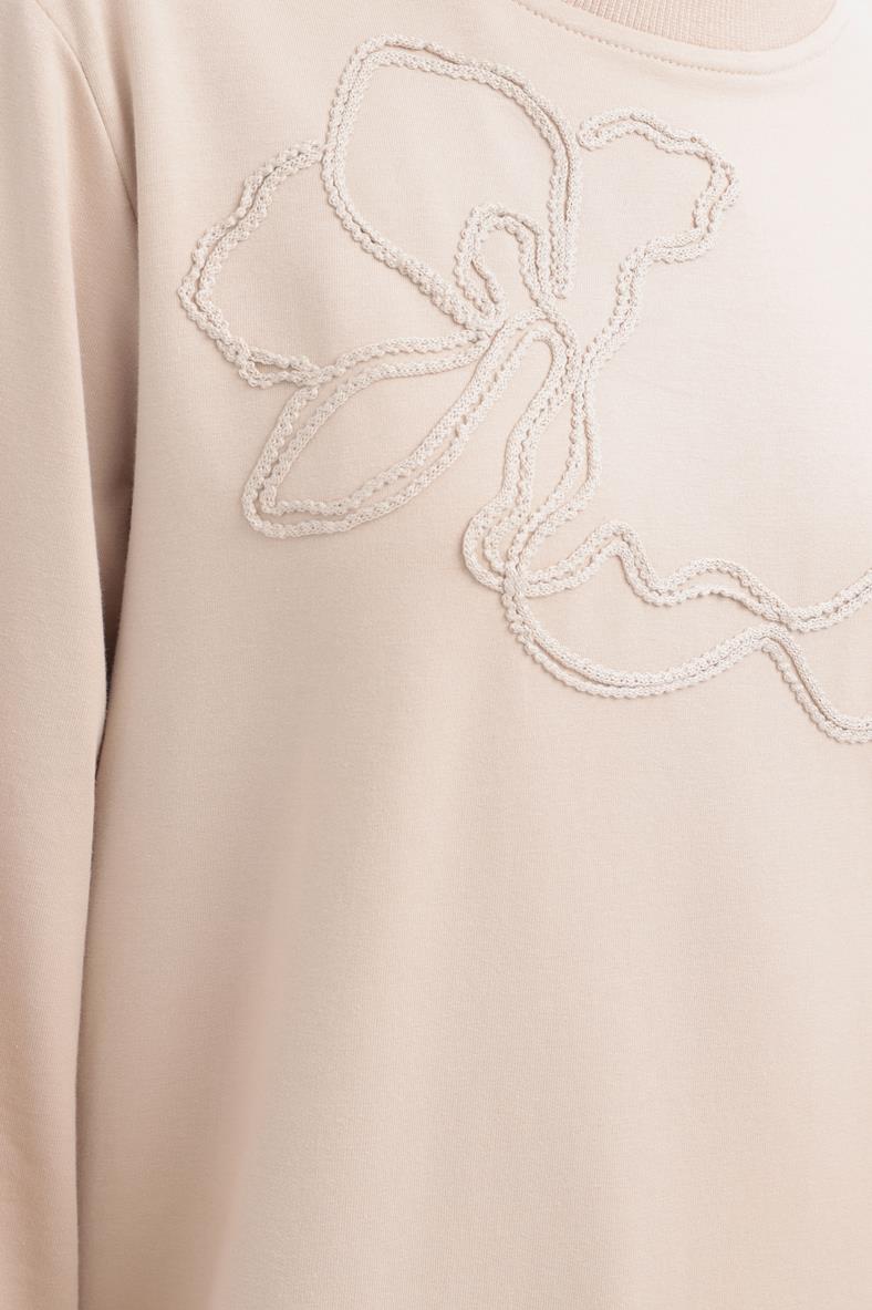 Beige-Stripe Swetshirt