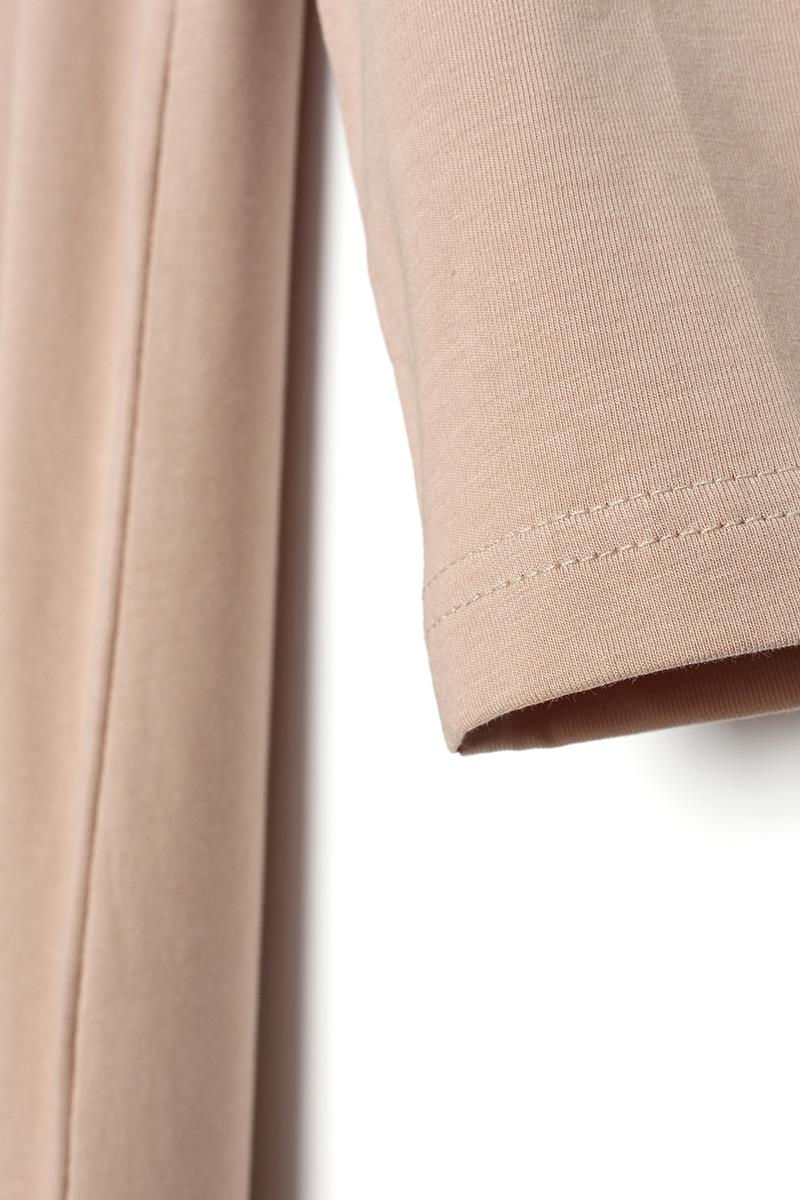 Beige-Long Sleeve Underwear Dress