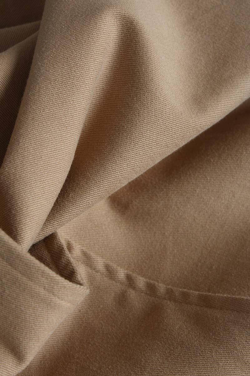 Bej01-Pamuklu Kolları Büzgülü Tek Cepli Çıtçıtlı Kap