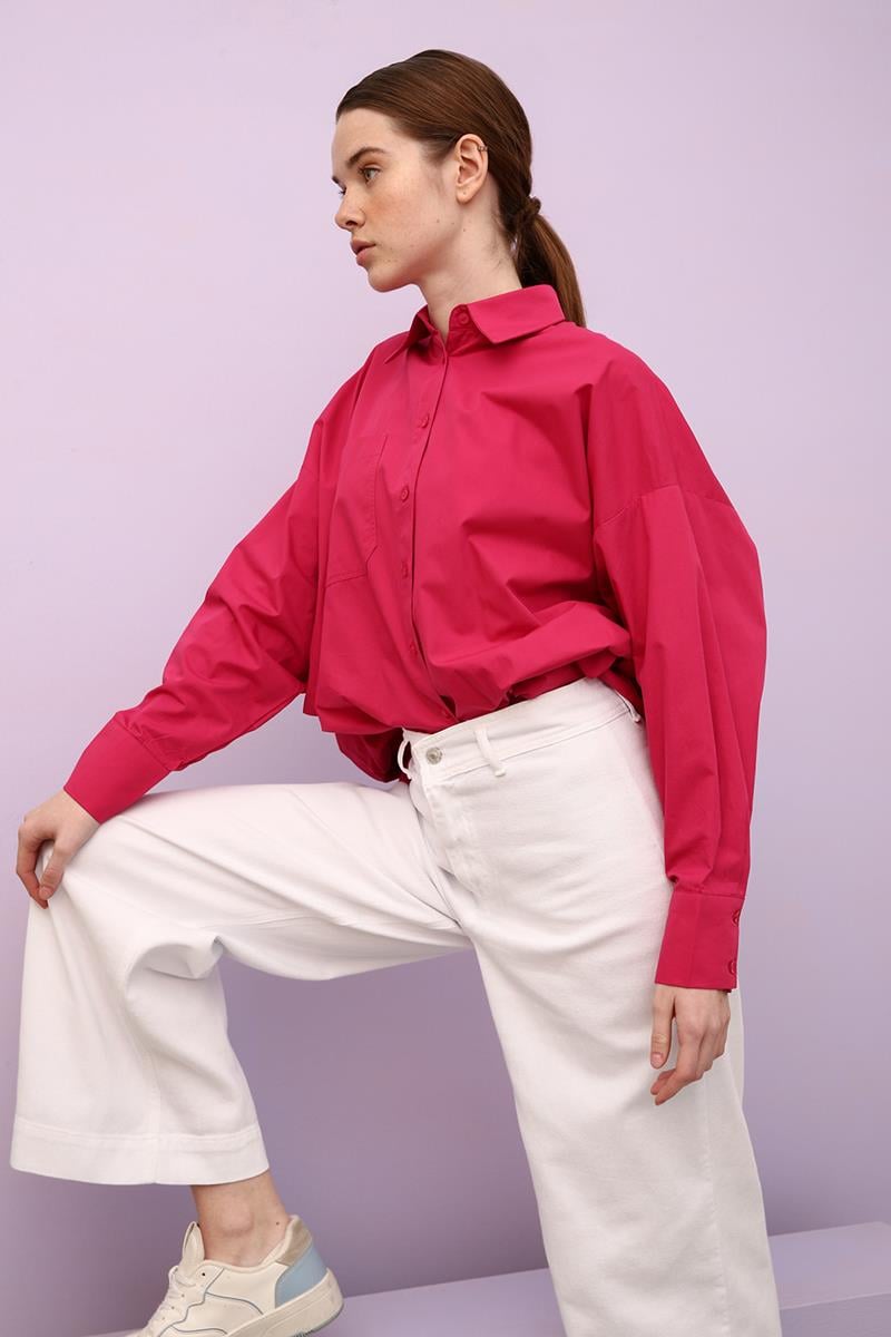 White-100% Cotton High Waist Wide Leg Trousers