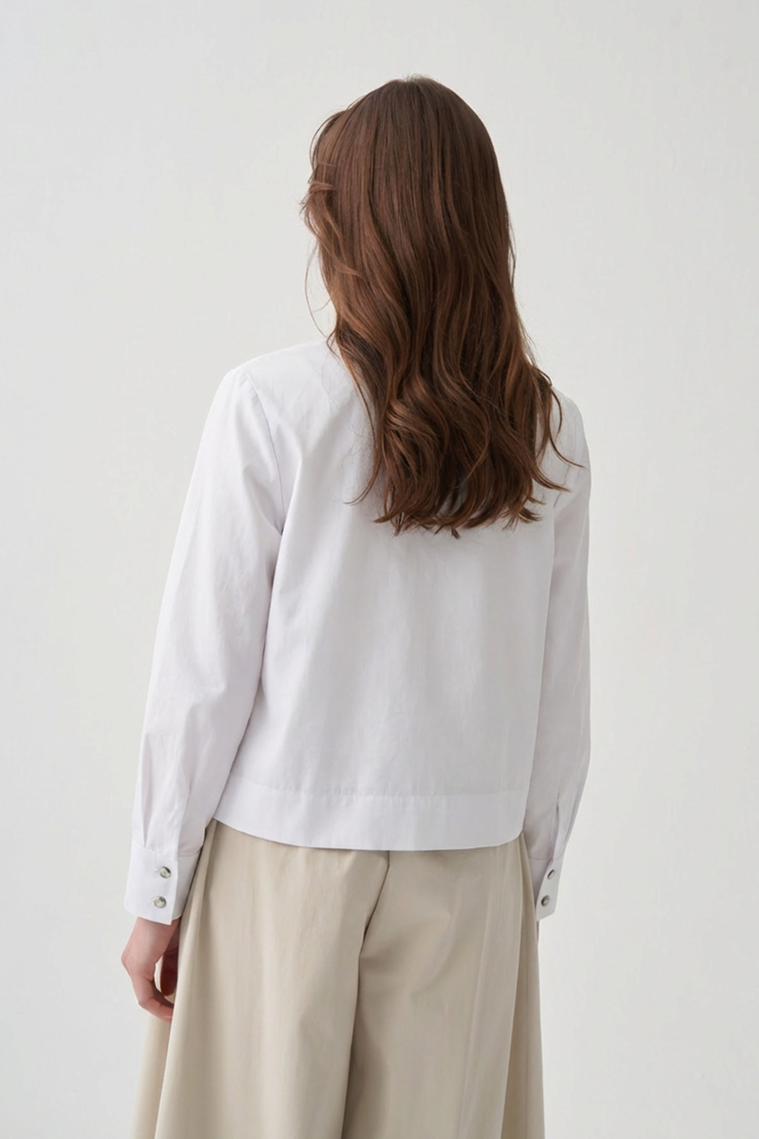 White-Embroidered Detail Shirt