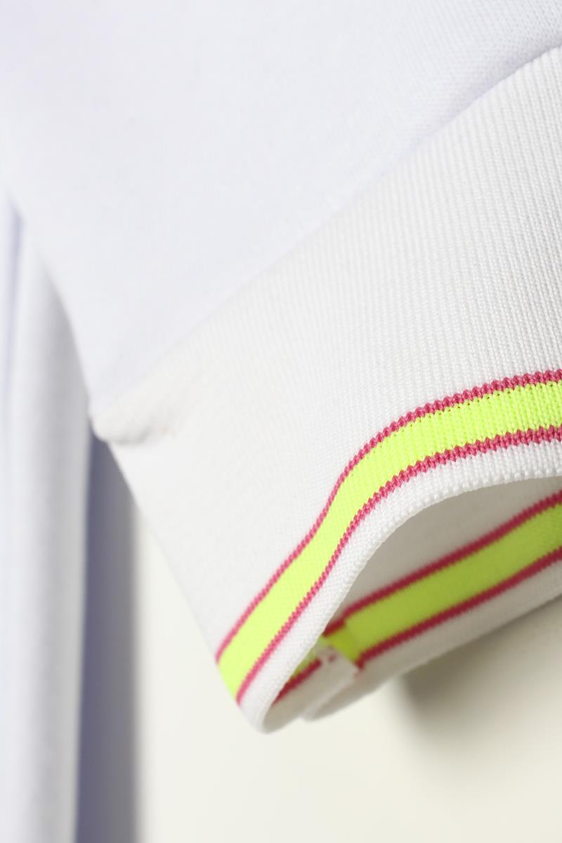 Beyaz-Oversize Neon Detaylı Arkası Baskılı Şardonlu Sweatshirt