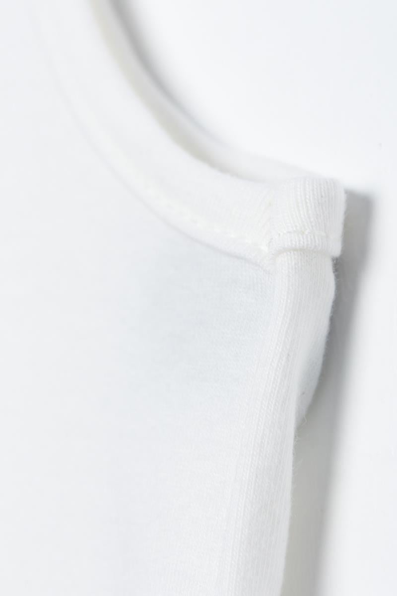 White-Cotton Crew Neck Sleeveless Underwear Dress