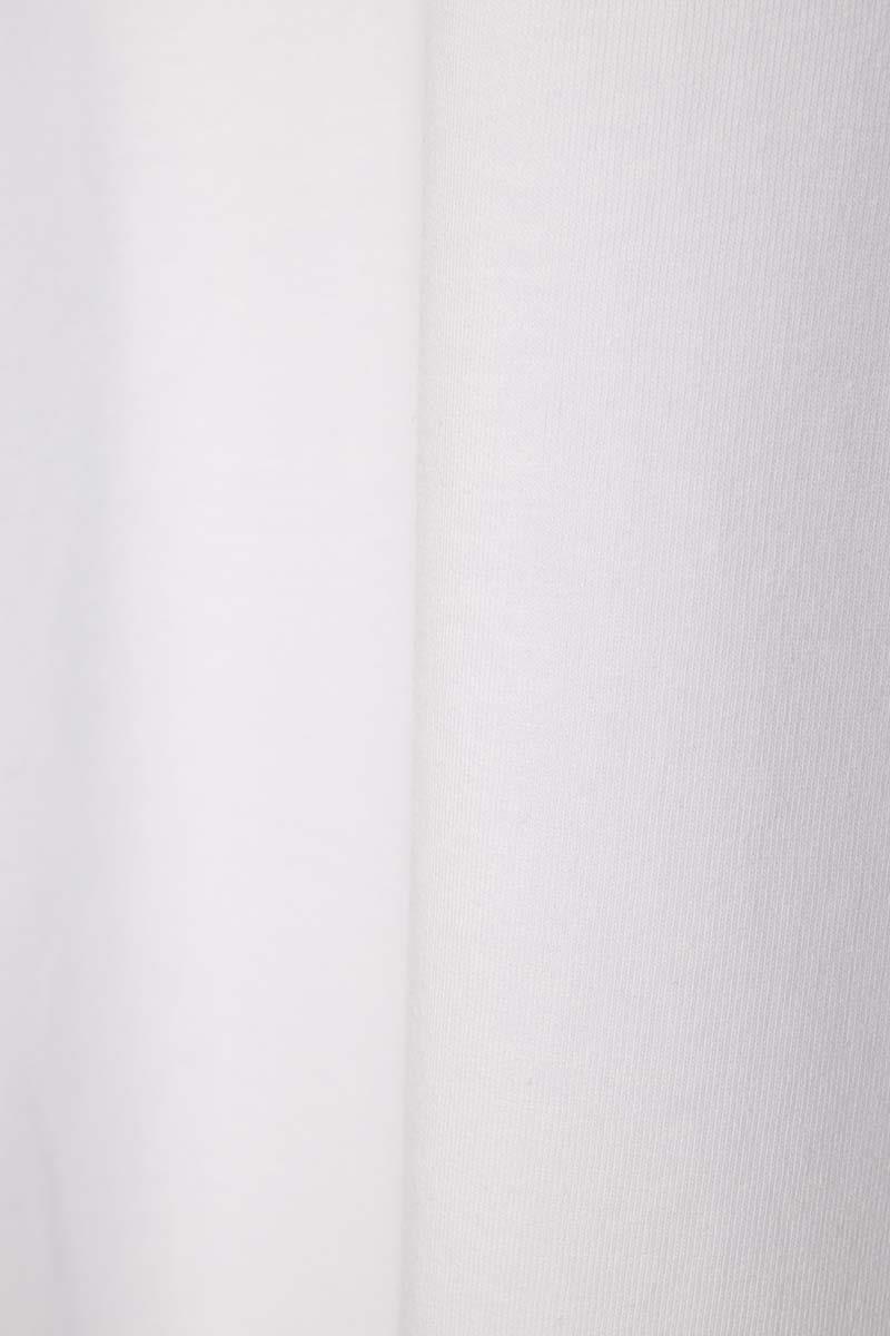Beyaz-Pamuklu Reglan Kol Zincir Nakışlı Sweat Tunik
