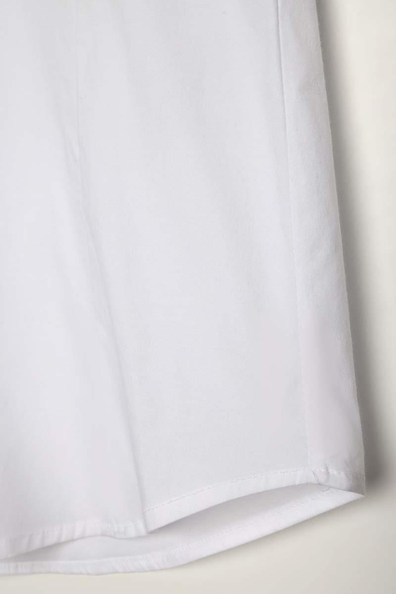 White-Cotton Stone Detailed Shirt Tunic