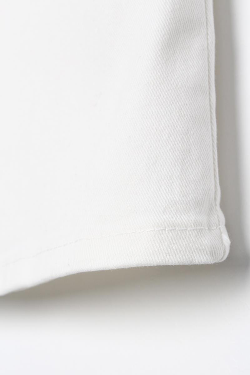Beyaz-Pamuklu Wide Leg Likralı Pantolon