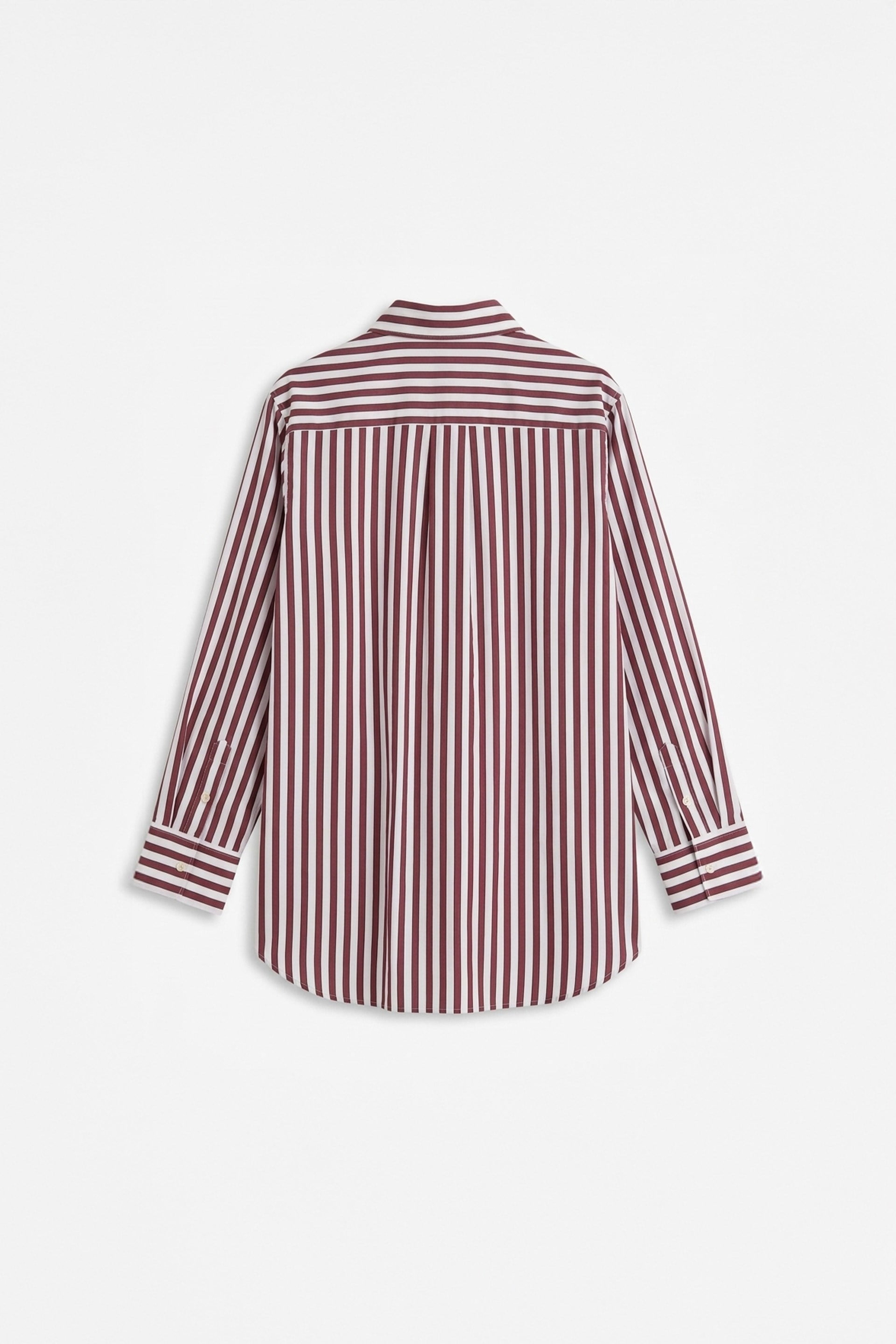 Bordo-Beyaz01-Gizli Patlı Gömlek Tunik
