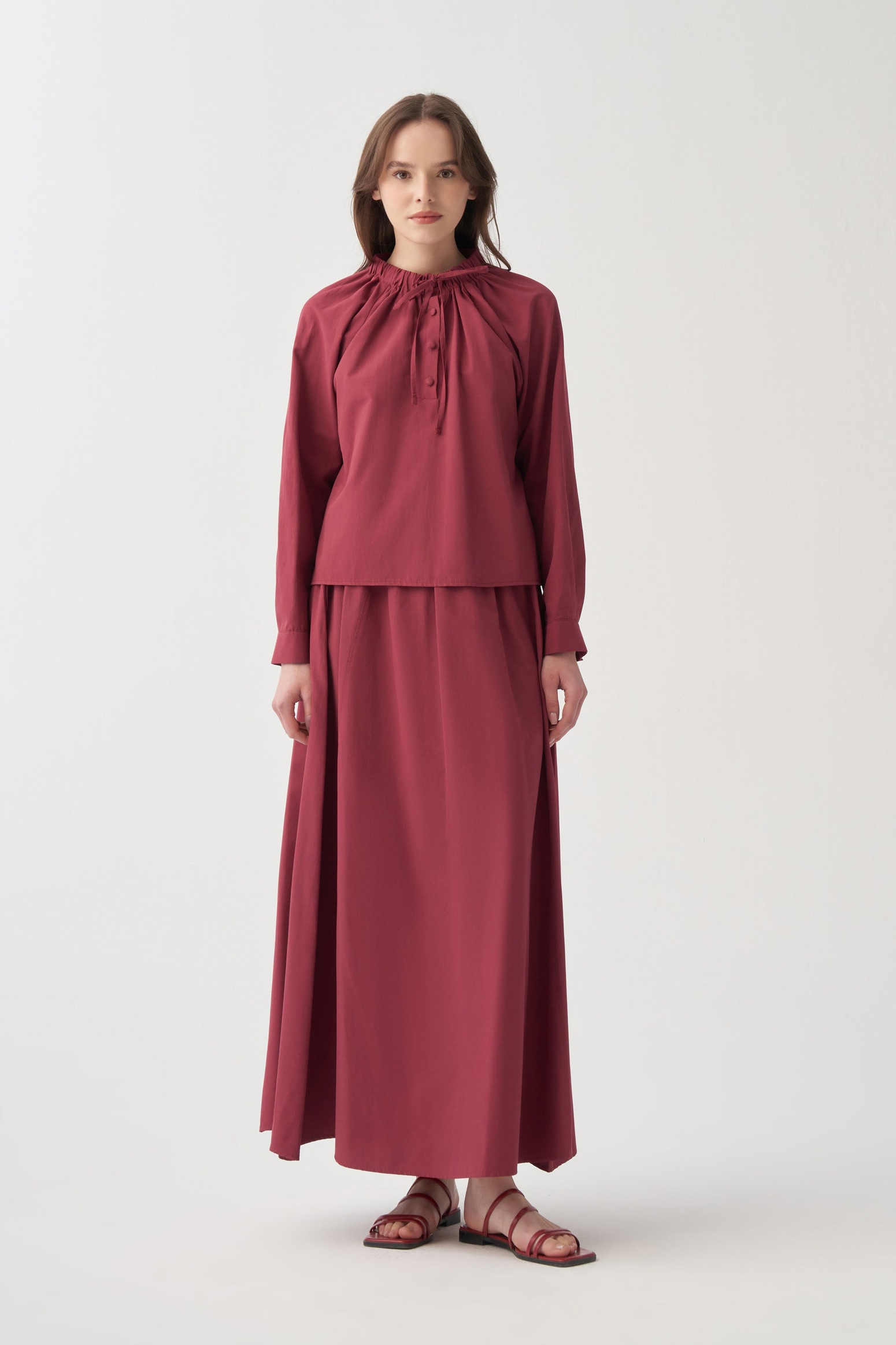 Burgundy-CVC Shirt