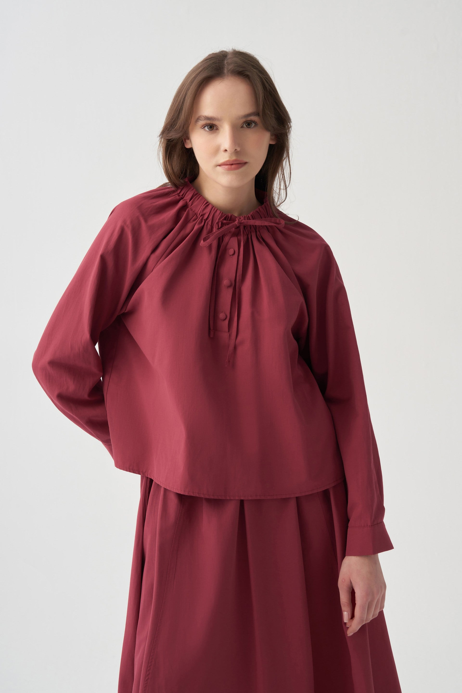 Burgundy-CVC Shirt