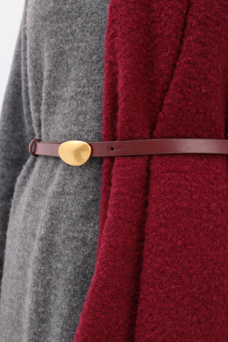 Bordo-Gold Tokalı Kemer