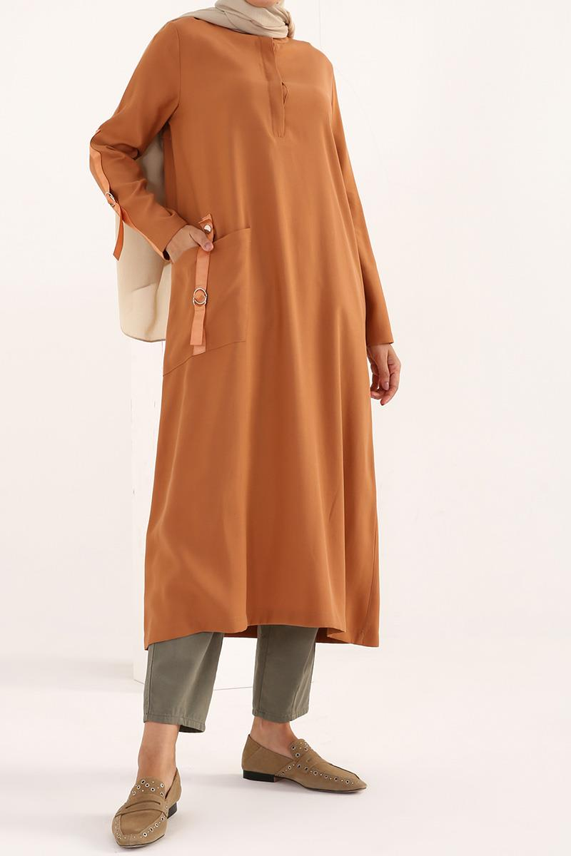 Camel-Patlı Tunik