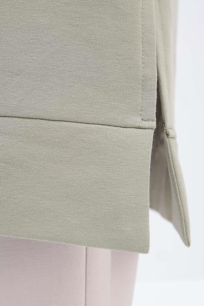 Defne-FERMUAR CEPLİ YIRTMAÇLI SWEAT TUNİK