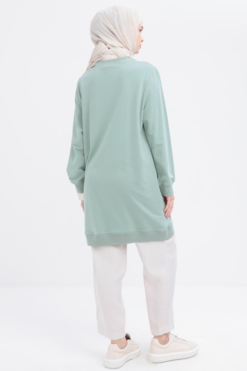 Defne-Önü Nakış Detaylı Sweat