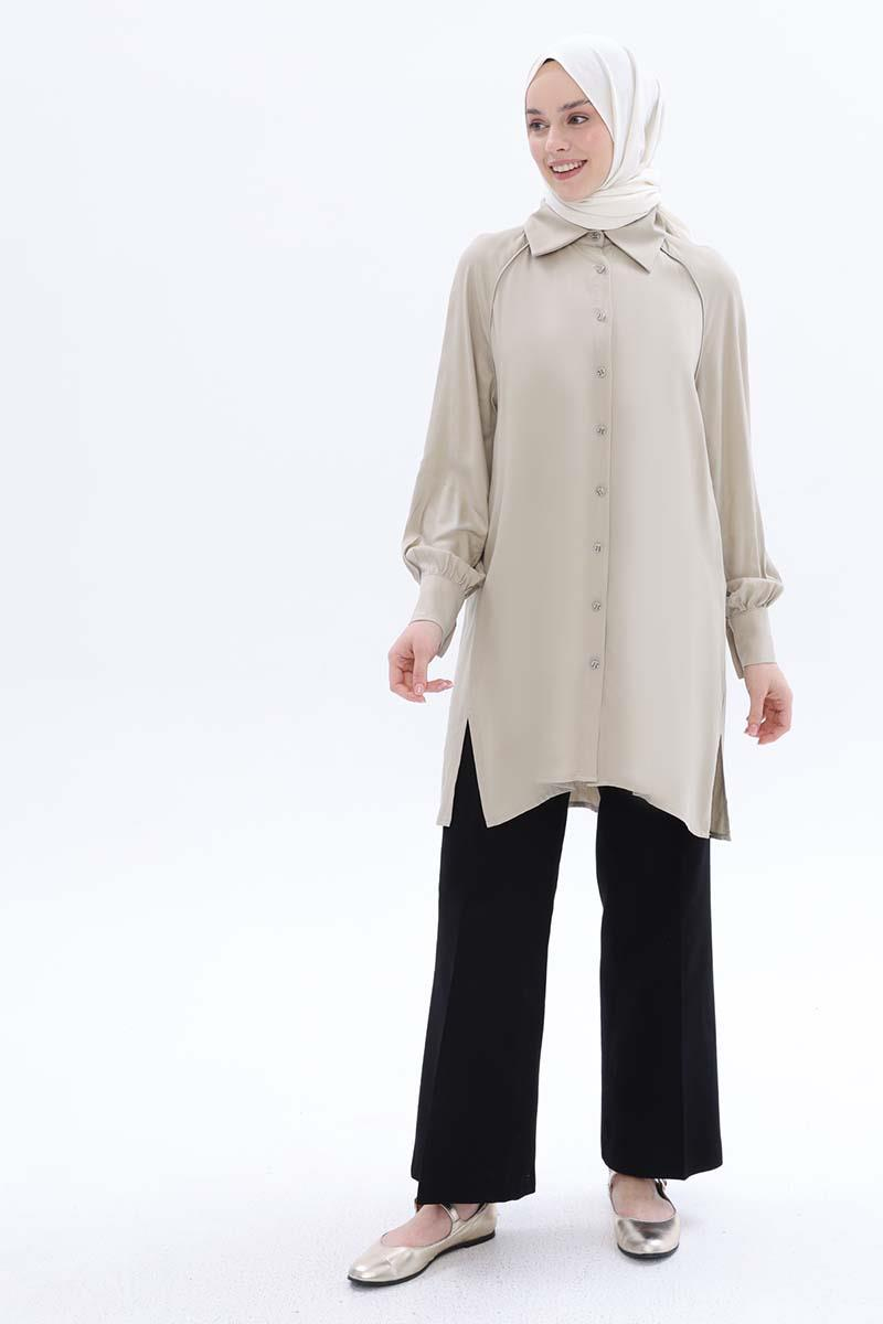 Defne-Reglan Kol Gömlek Tunik