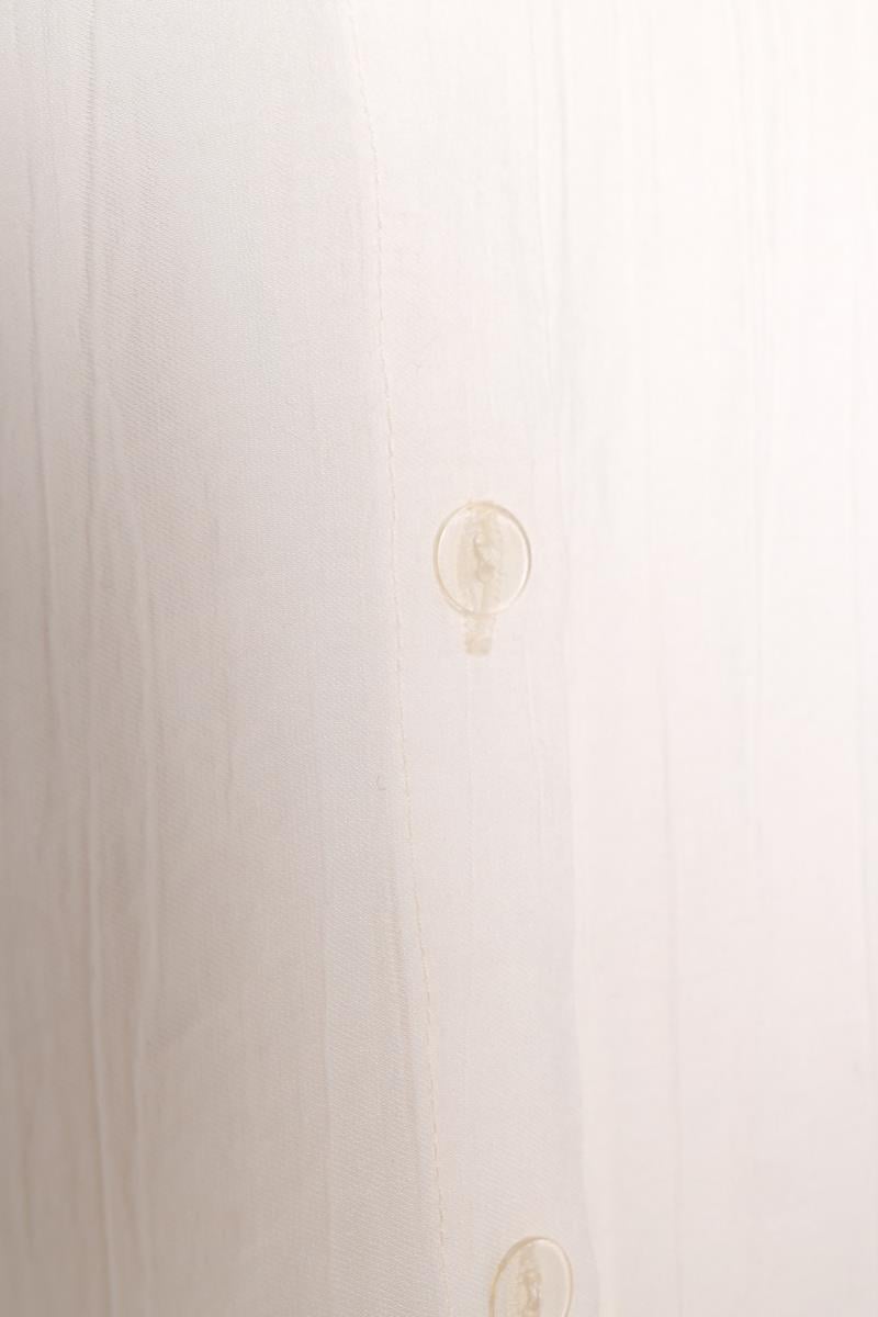 Ekru-KÖŞE MANŞET DETAYLI ŞIK DÜĞMELİ GÖMLEK