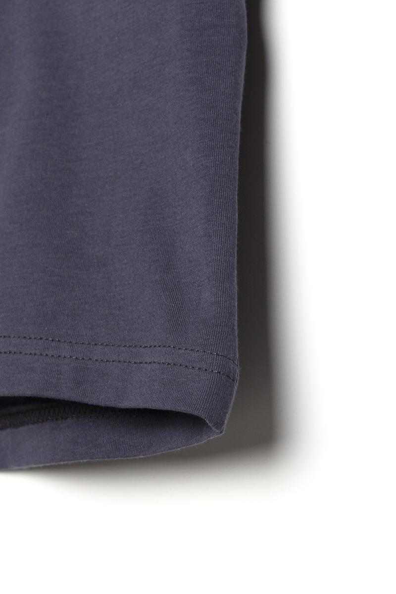 Ärmellose Tunika mit Kragenpaspelierung aus geräucherter Baumwolle