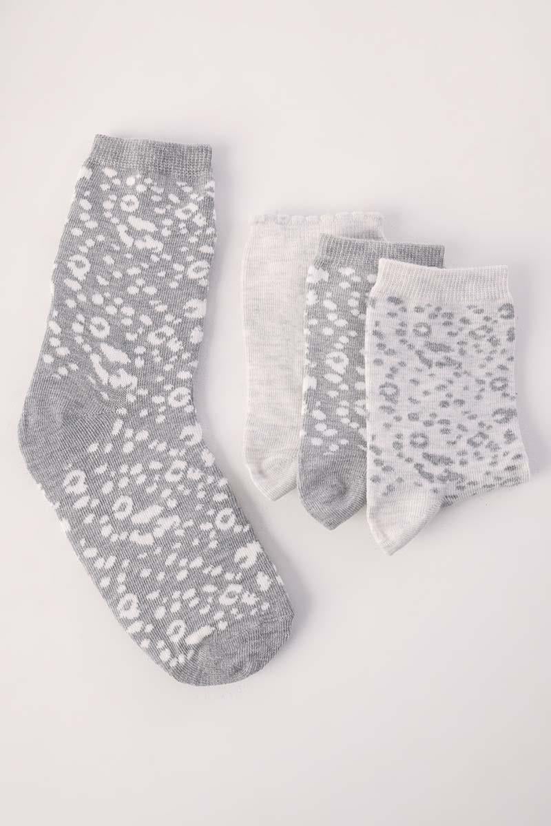 Gri-3 Lü Soket Çorap Set