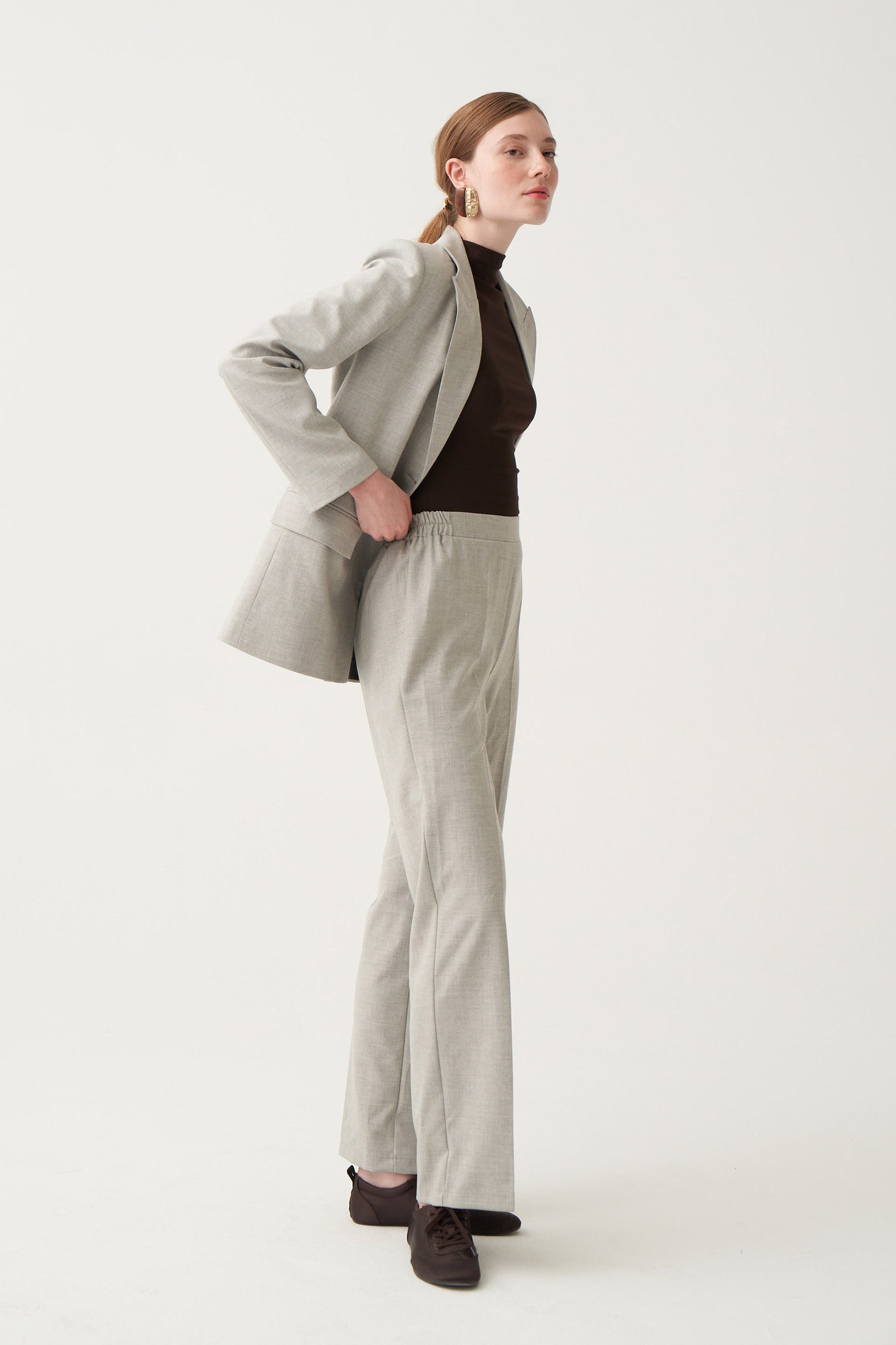 Gri-Blazer Ceket