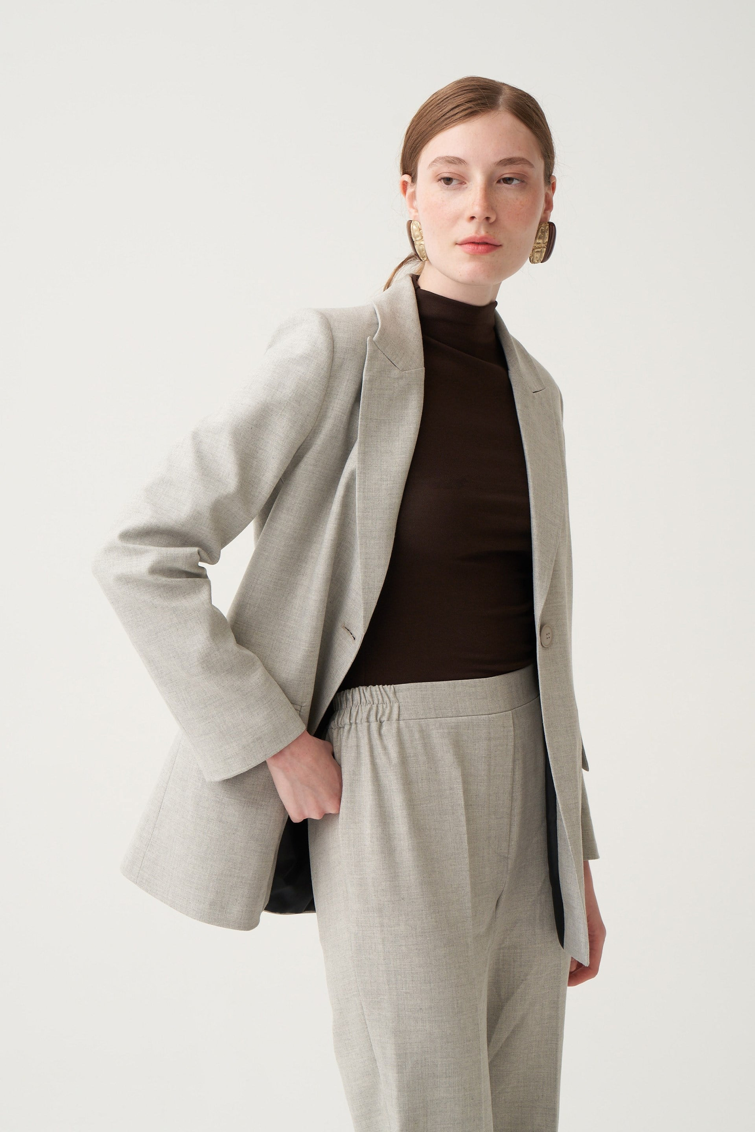 Gri-Blazer Ceket