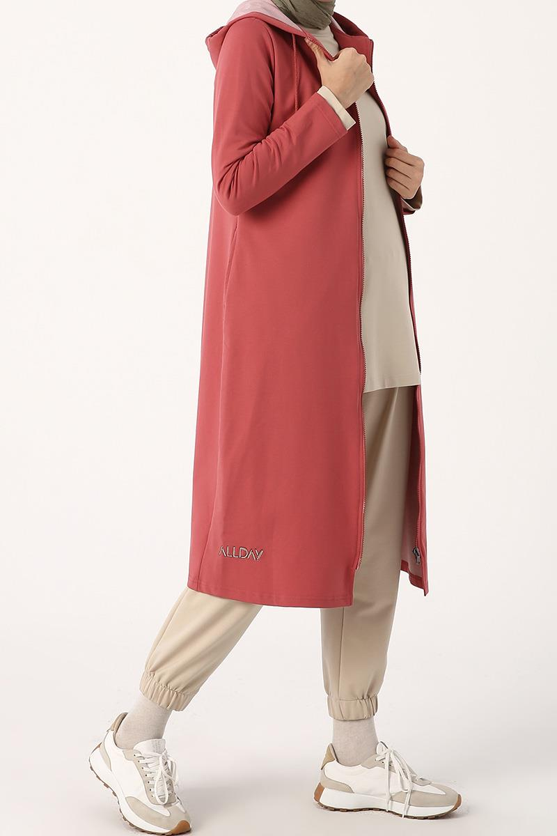 Gül-Kapüşonlu Hırka