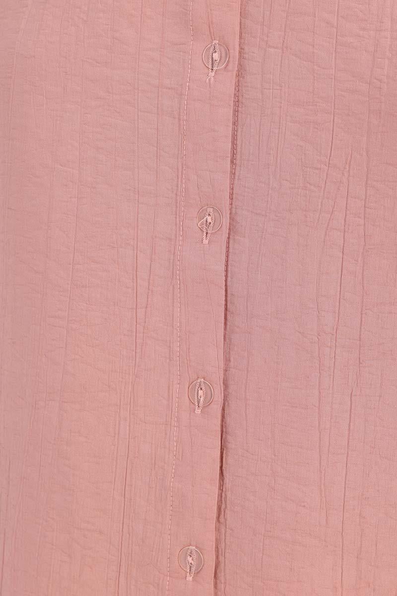 Gül-KÖŞE MANŞET DETAYLI ŞIK DÜĞMELİ GÖMLEK