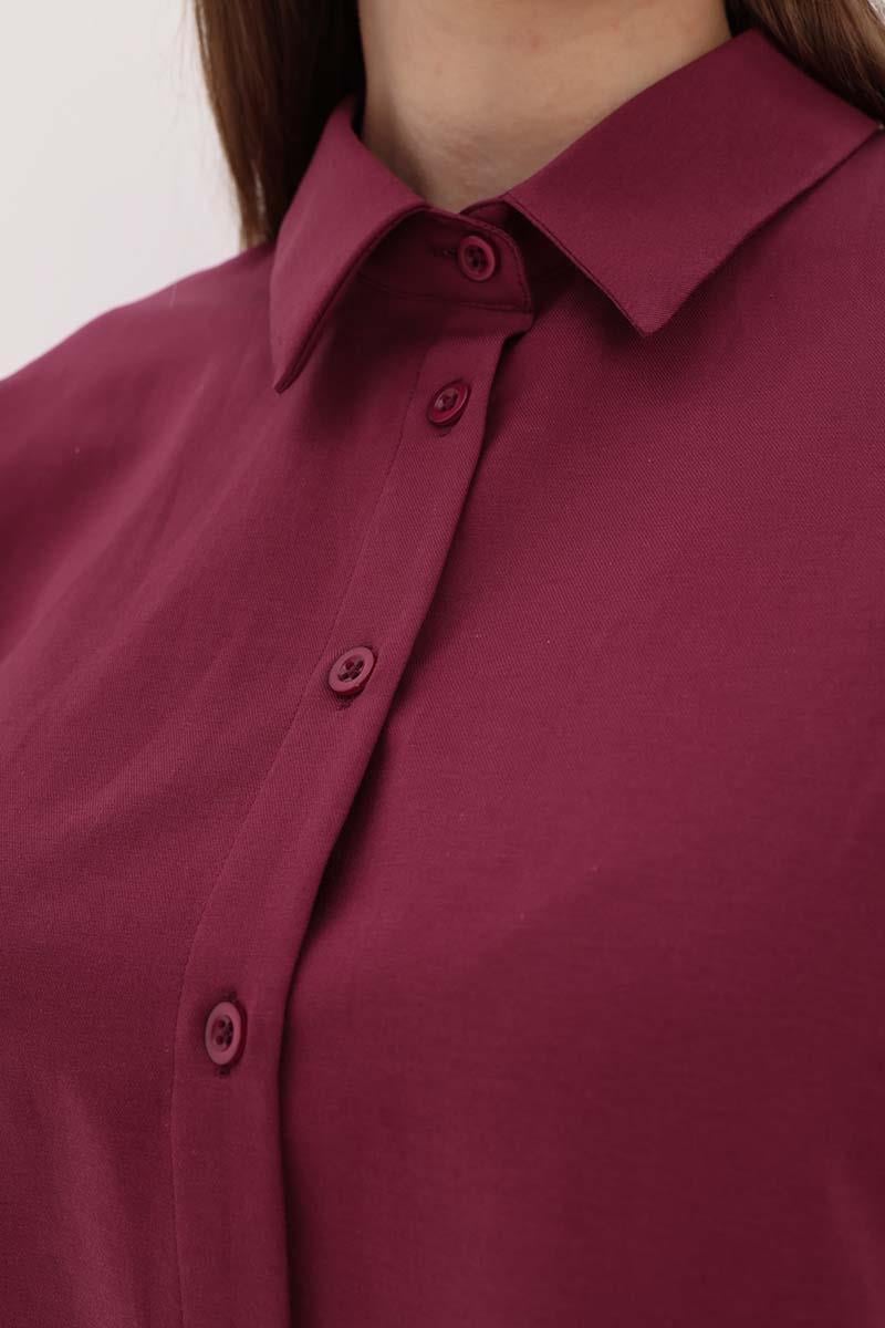 Dusty Rose-Oversize Basic Shirt