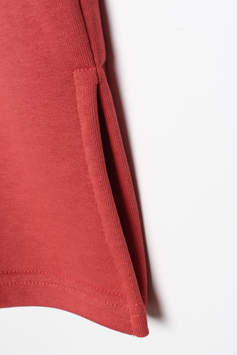Gül-Oversize Yırtmaç Detaylı Basic Süveter