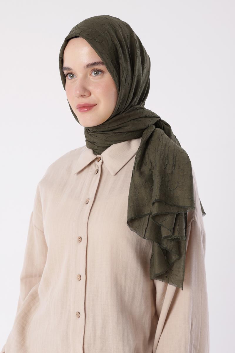 Haki-Bambu Kraş Şal