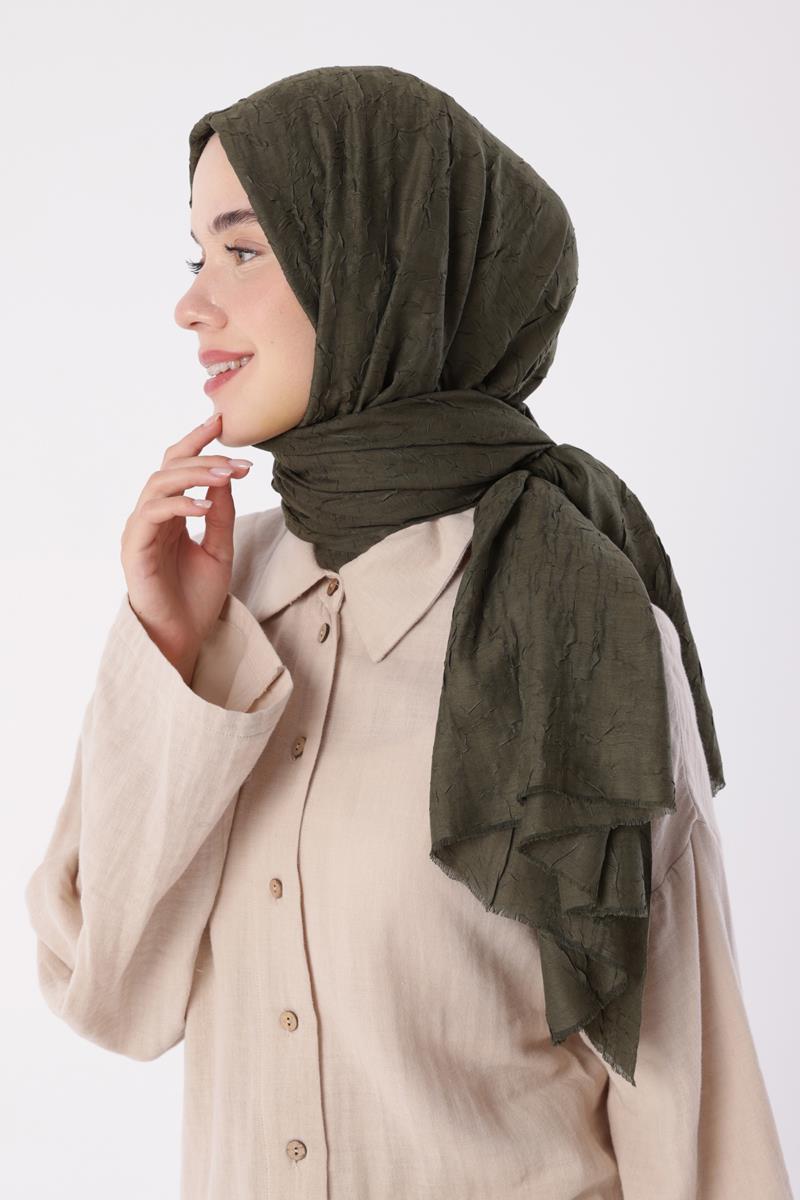 Haki-Bambu Kraş Şal