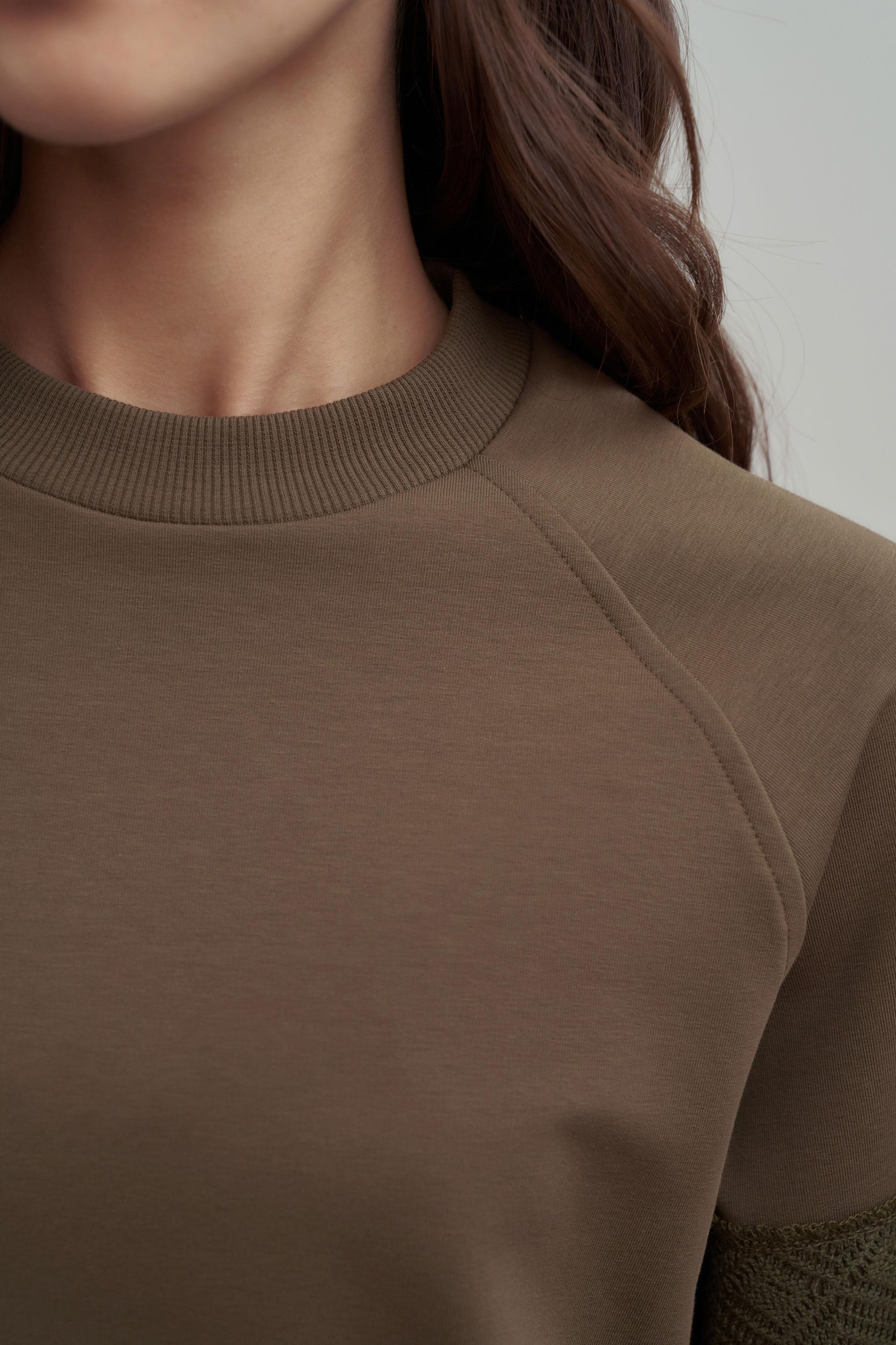 Haki-Pamuklu Dantel Garnili Eşofman Takımı