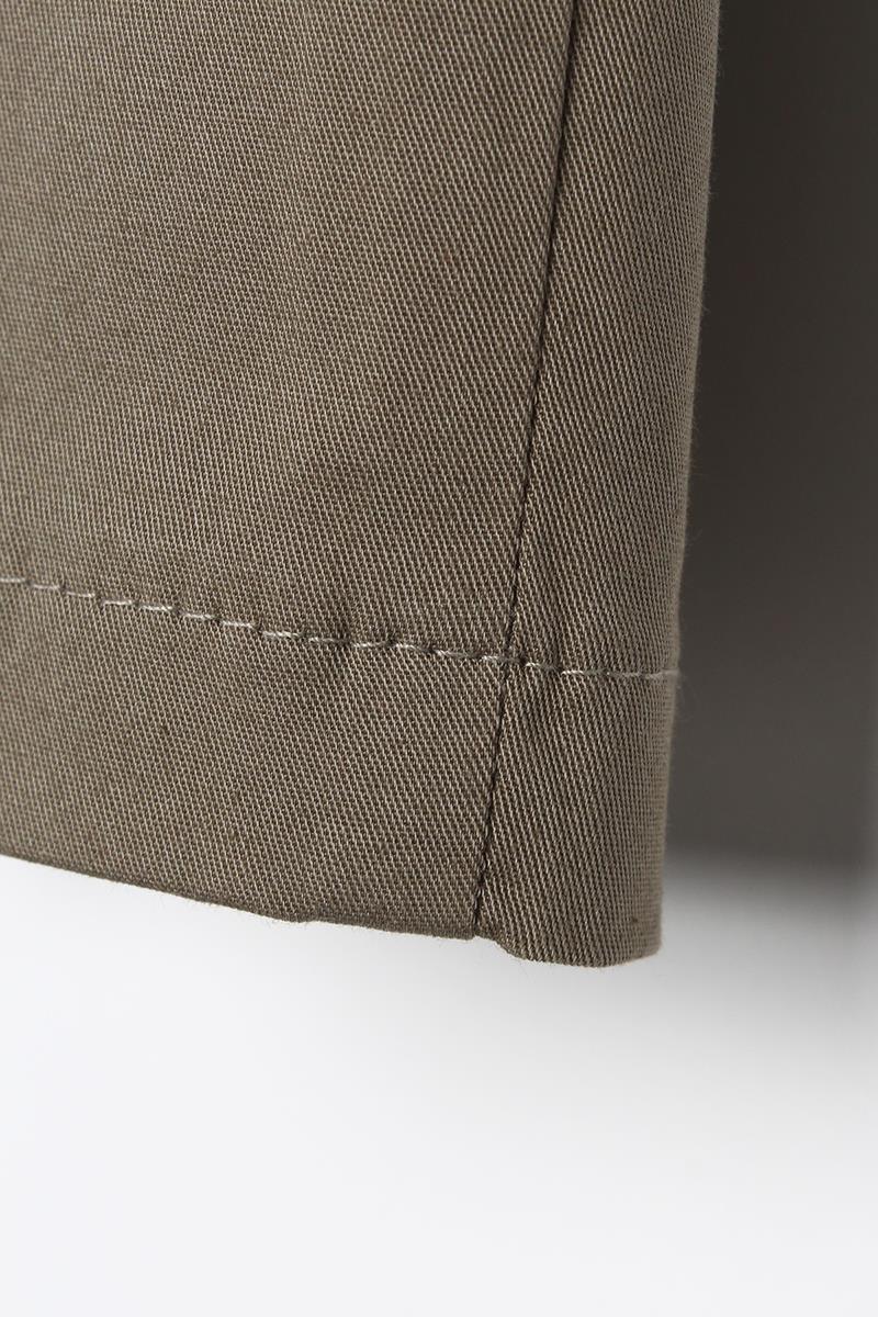 Haki-Pamuklu Ütü İzli Cepli Likralı Dar Paça Pantolon