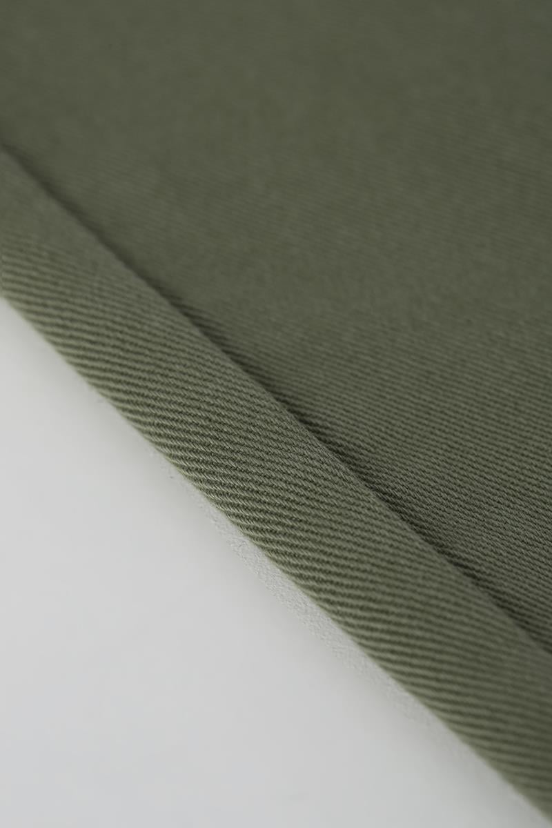 Haki-Pamuklu Wide Leg Likralı Pantolon
