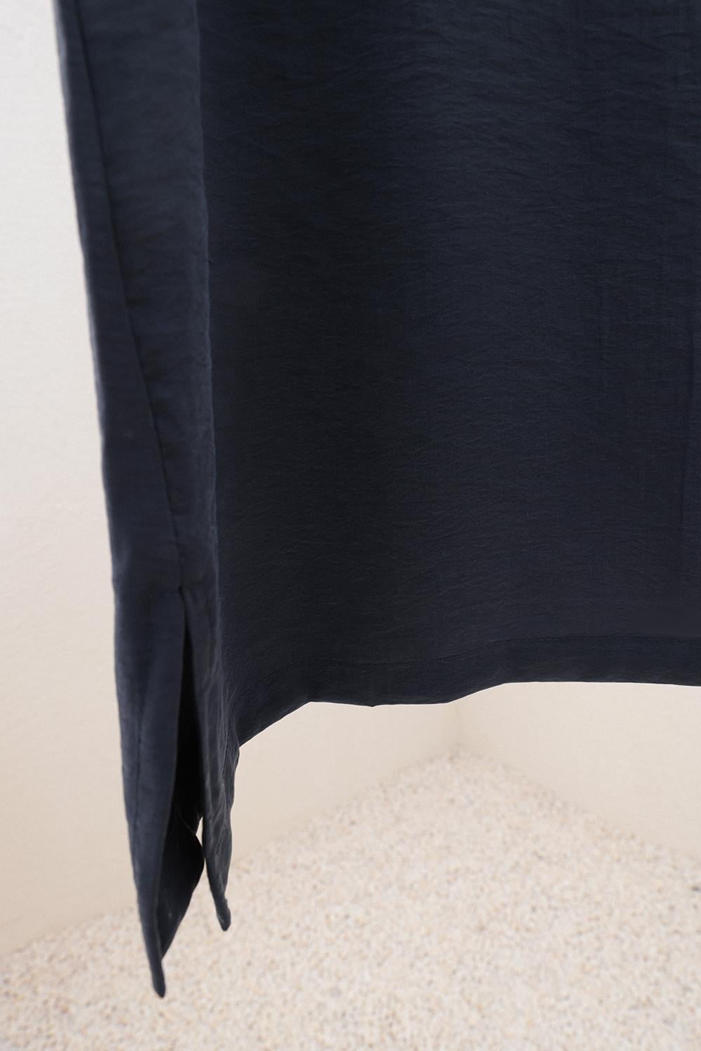 Indigo-Basic Zero Sleeve Underwear Tunic