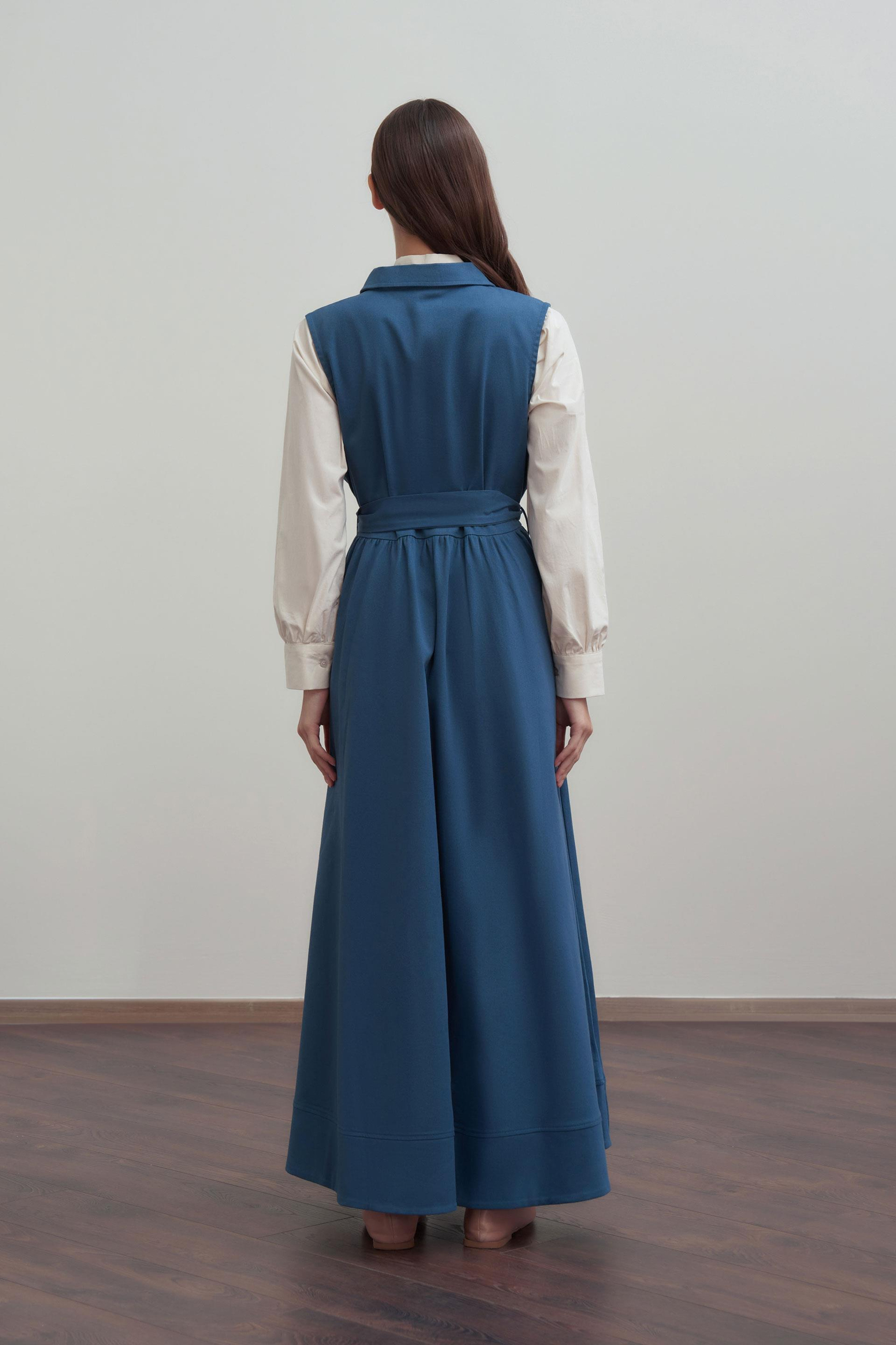 İndigo-Belden Baglamalı Gabardin Jile