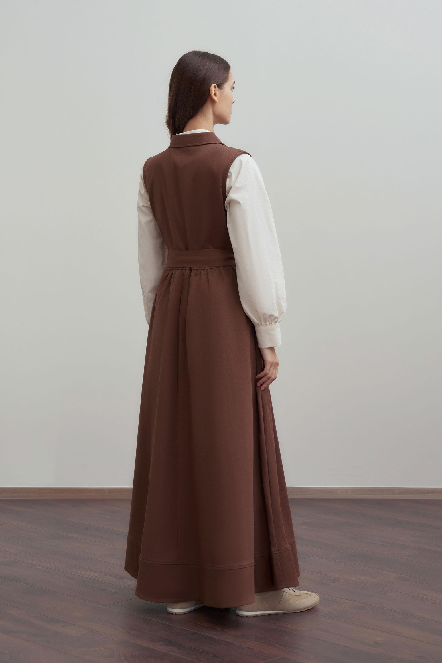 Kahve-Belden Baglamalı Gabardin Jile