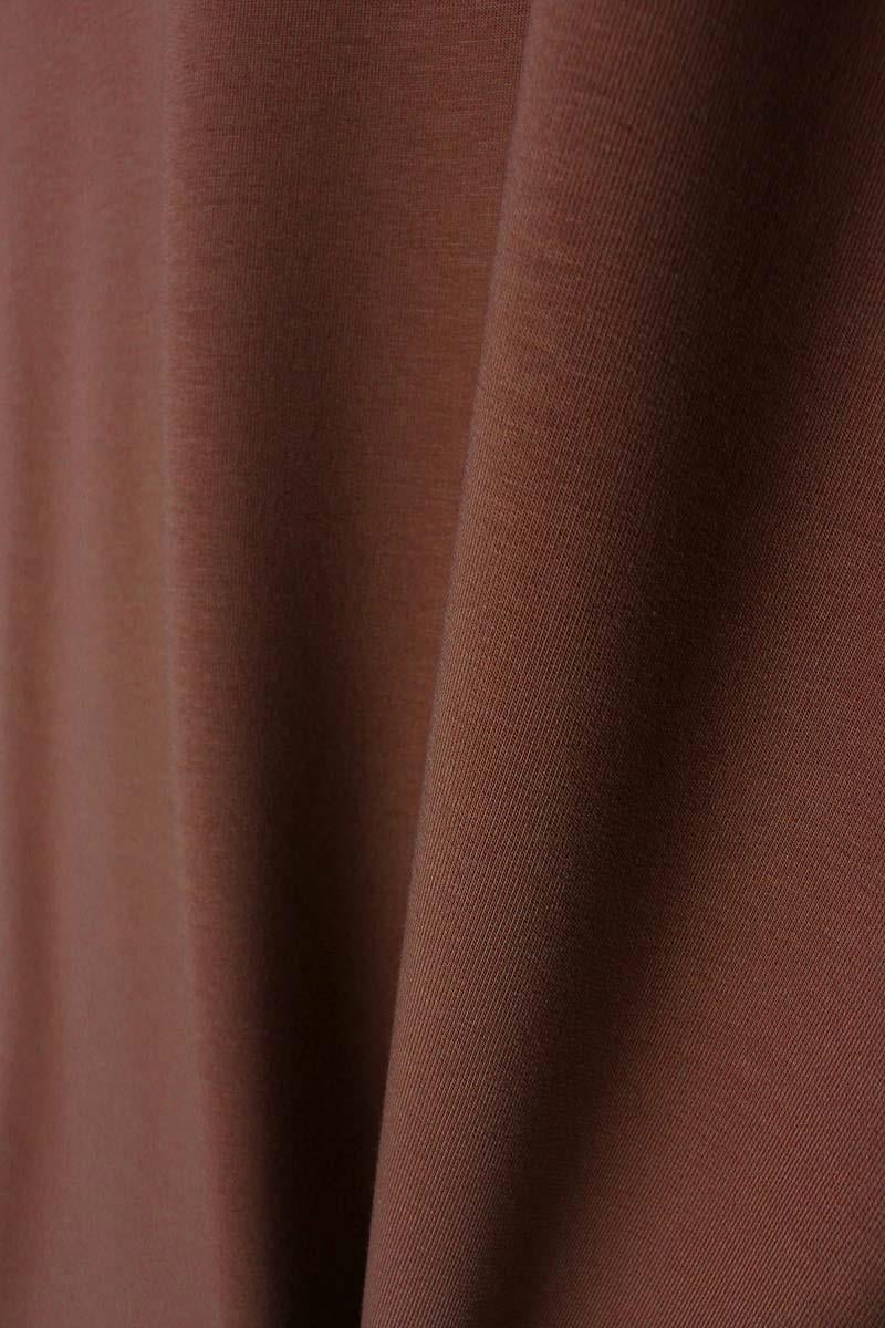 Kahve-Care Nakışlı Örme Sweat Tunik