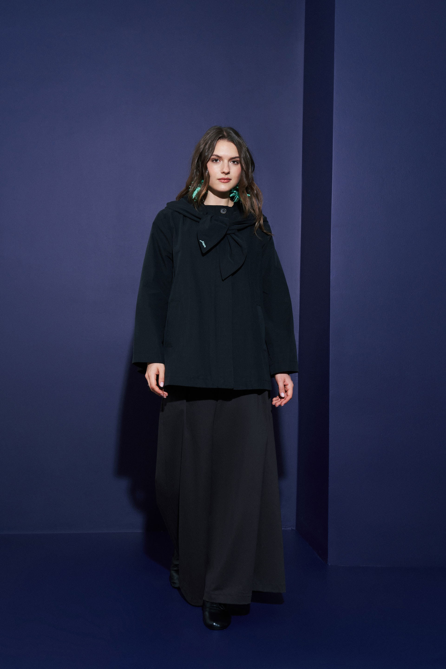 Kahve-Çift Pile Detaylı Gabardin Pantolon