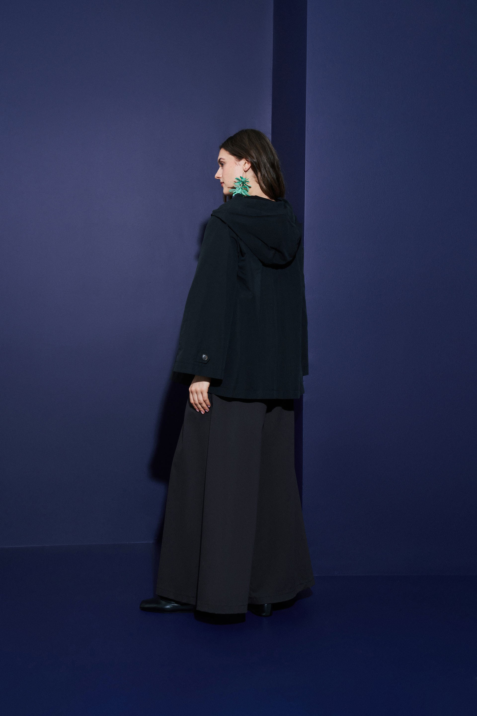 Kahve-Çift Pile Detaylı Gabardin Pantolon