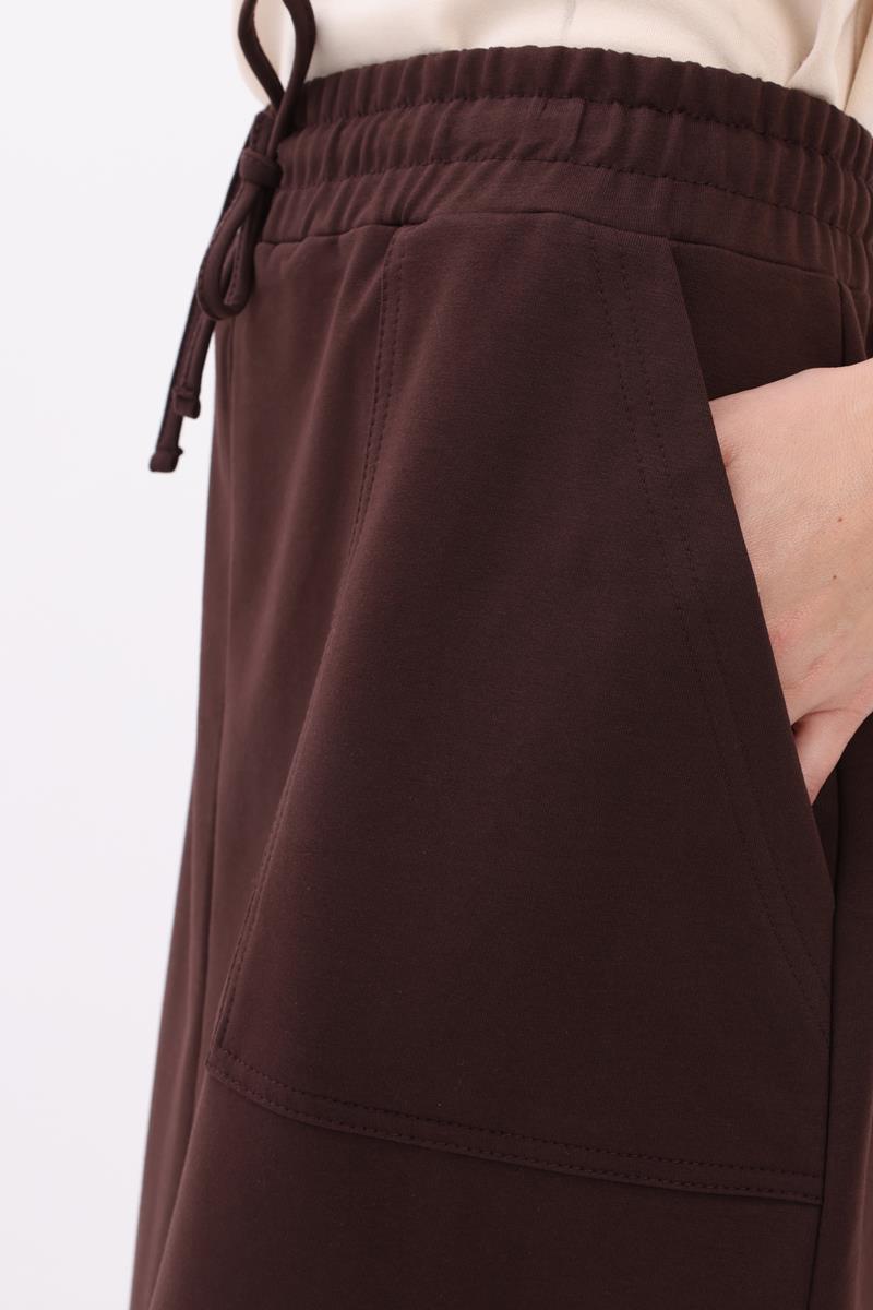 Kahve-İki Cepli Etek