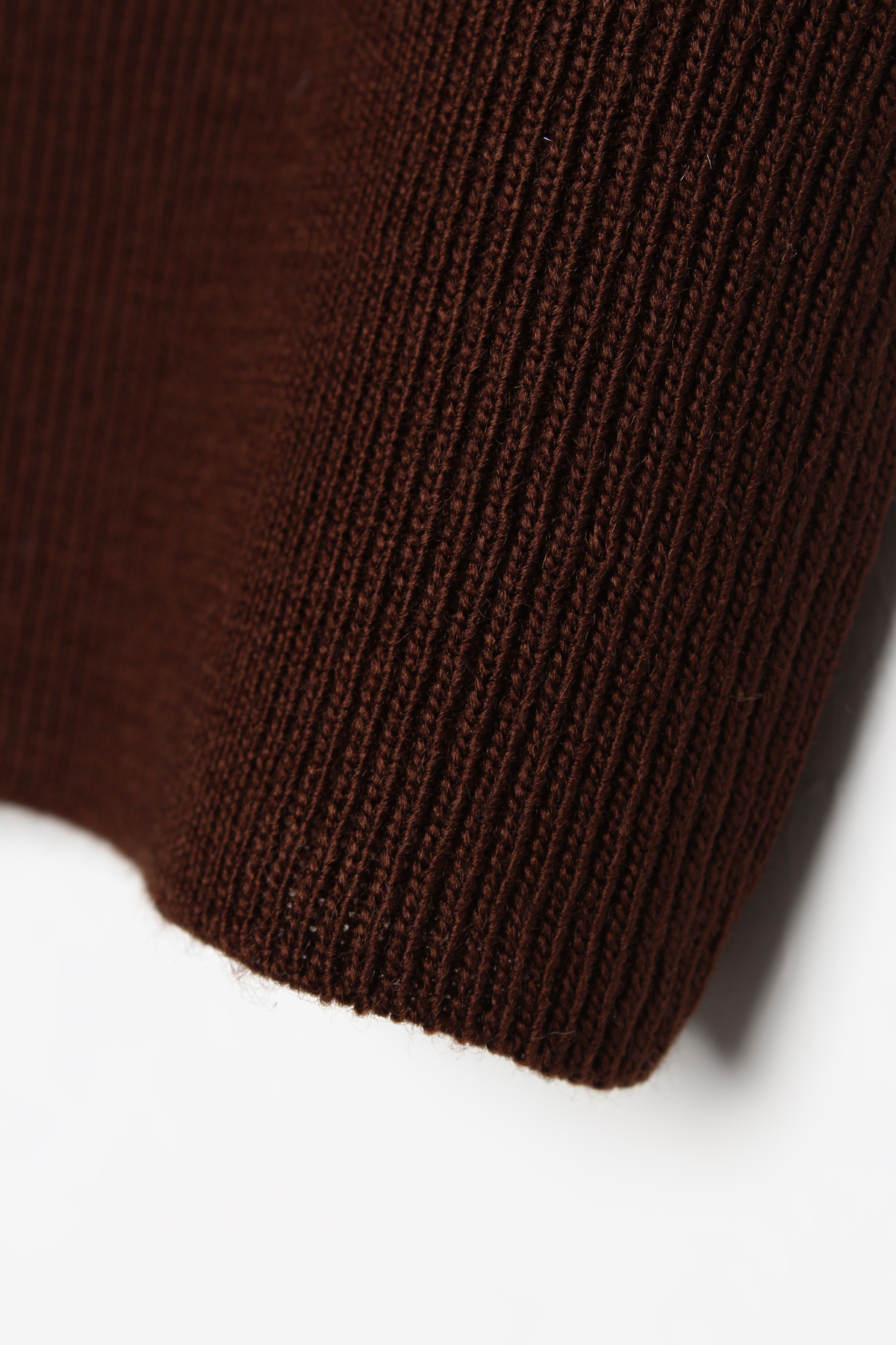 Cardigan en tricot marron-court