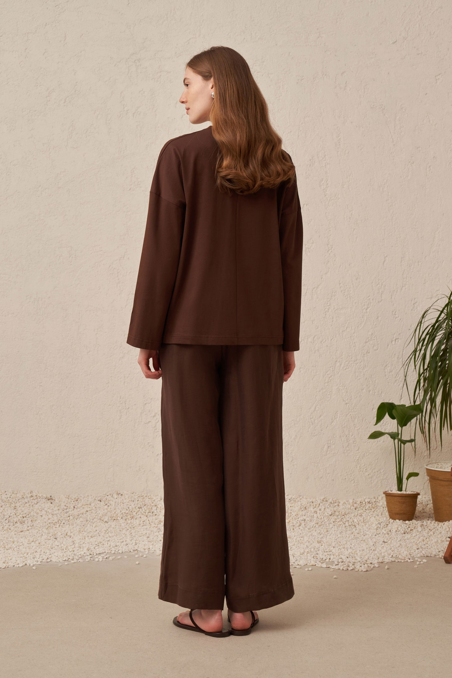 Kahve-Oversize Sweatshirt