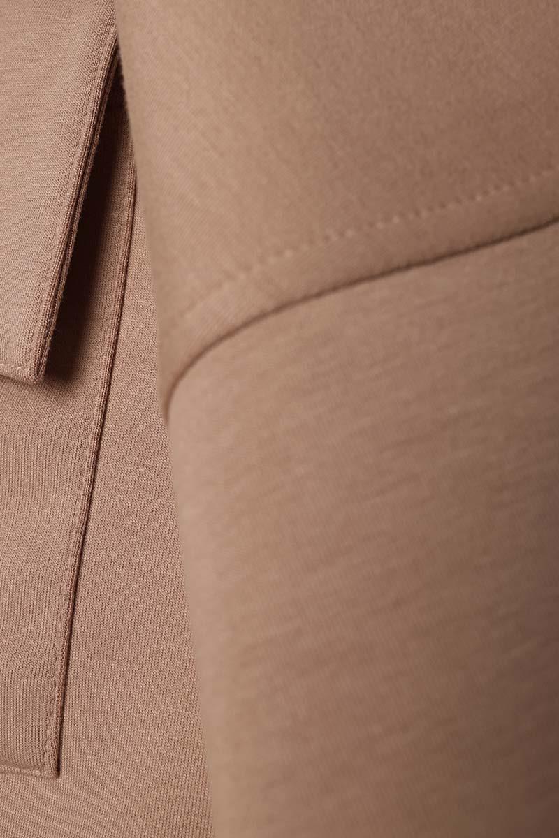 Dark Beige-Pocket Drawstring Jacket