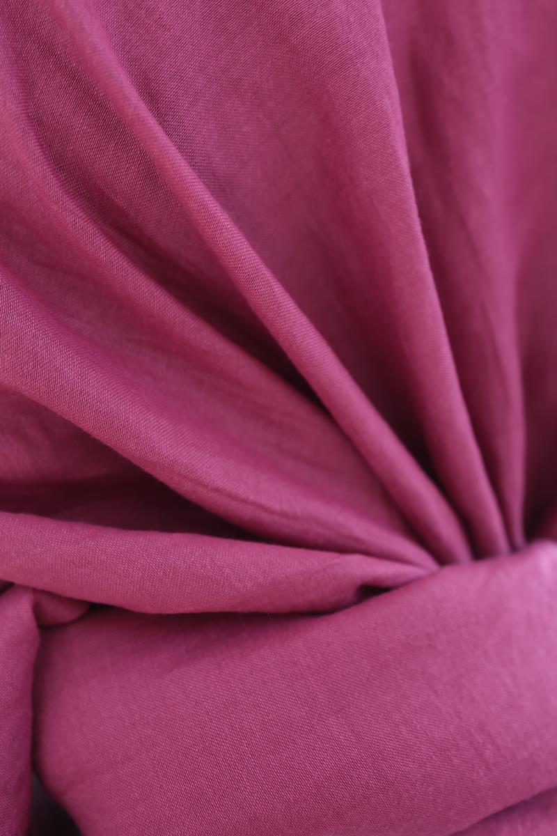 Koyu Pembe-Pamuklu Kraş Şal
