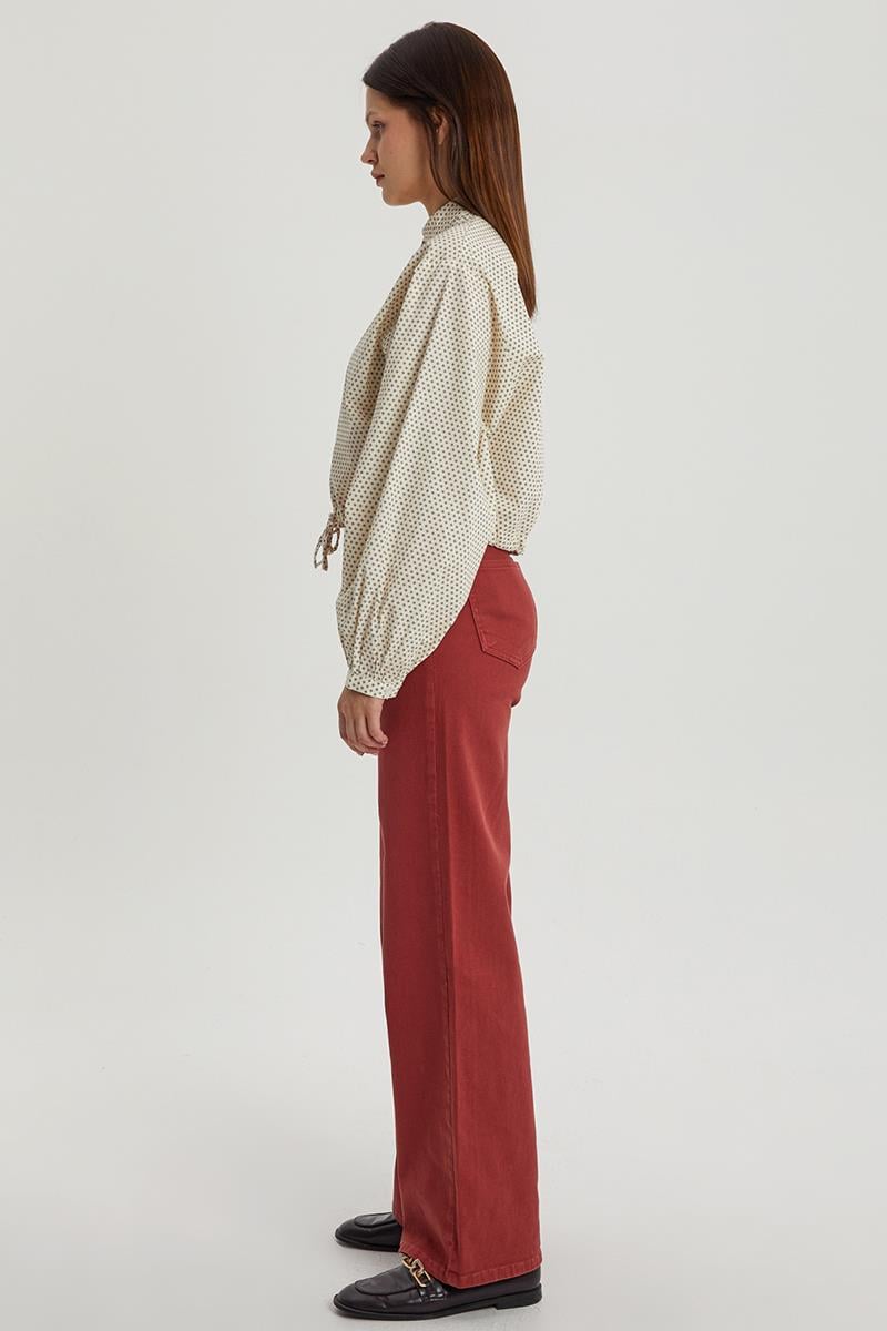 Dark Cinnamon-Pink Dye Comfortable Fit Lycra Trousers