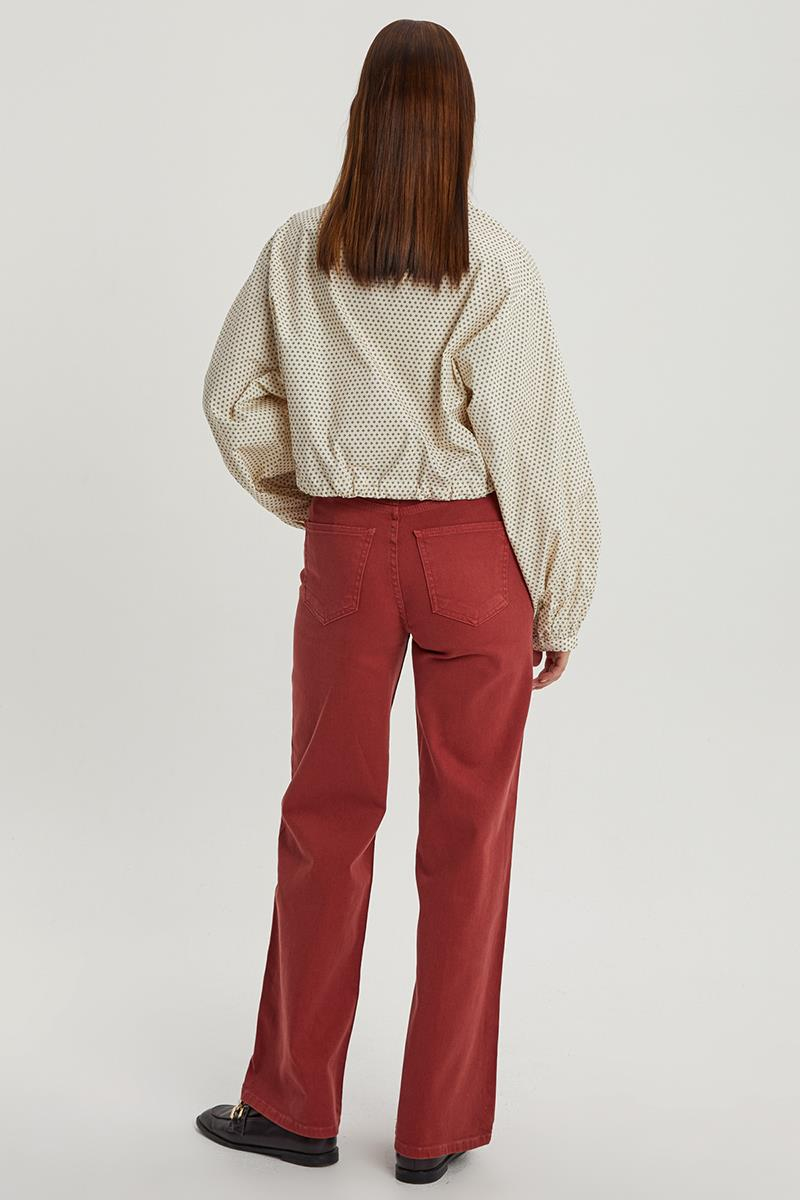 Dark Cinnamon-Pink Dye Comfortable Fit Lycra Trousers