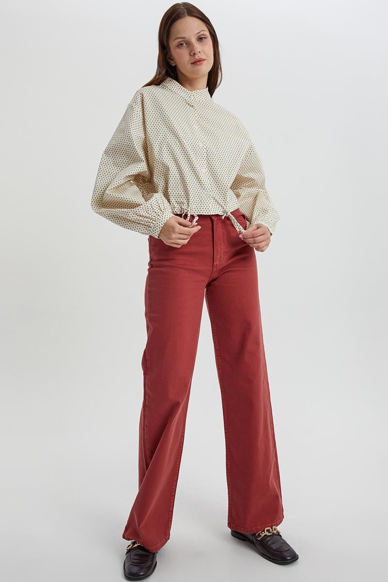 Dark Cinnamon-Pink Dye Comfortable Fit Lycra Trousers