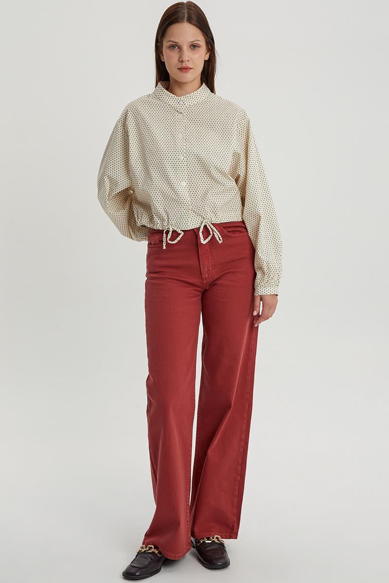 Dark Cinnamon-Pink Dye Comfortable Fit Lycra Trousers